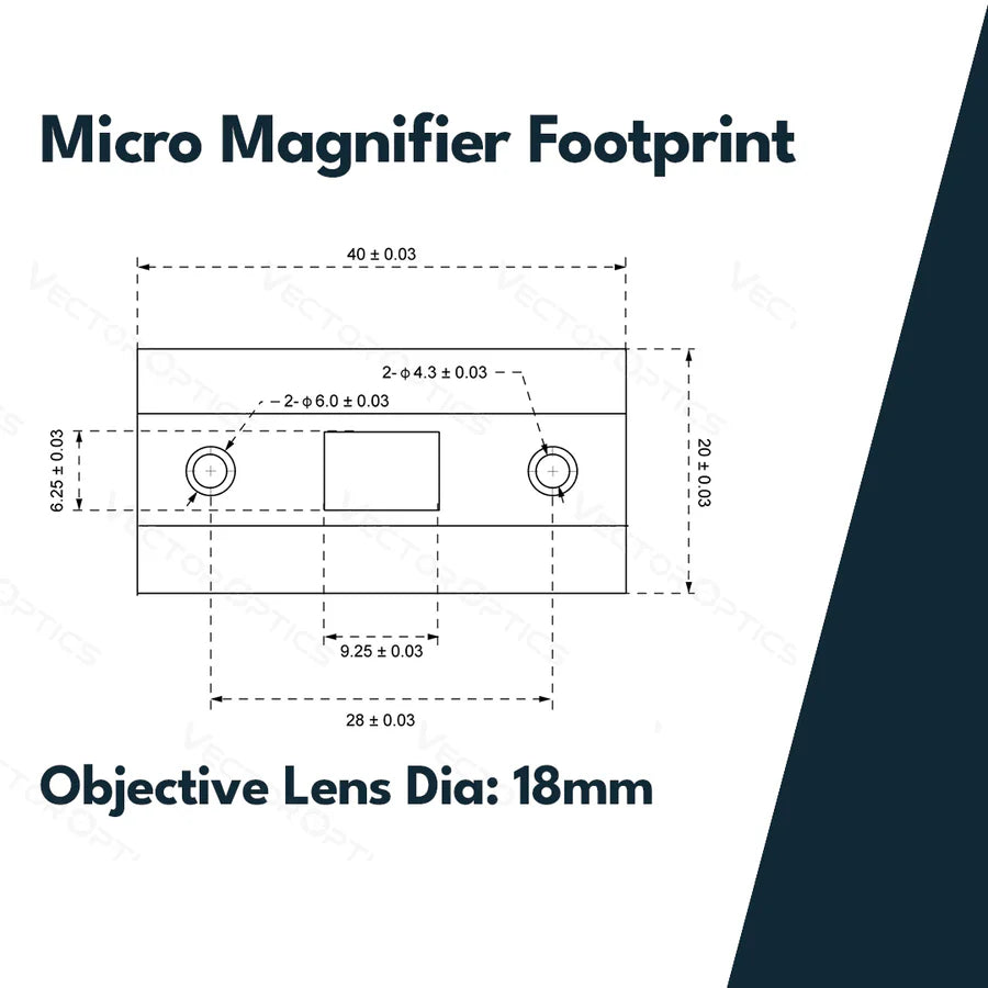 Vector Optics Paragon 3x18 forstørrer Micro