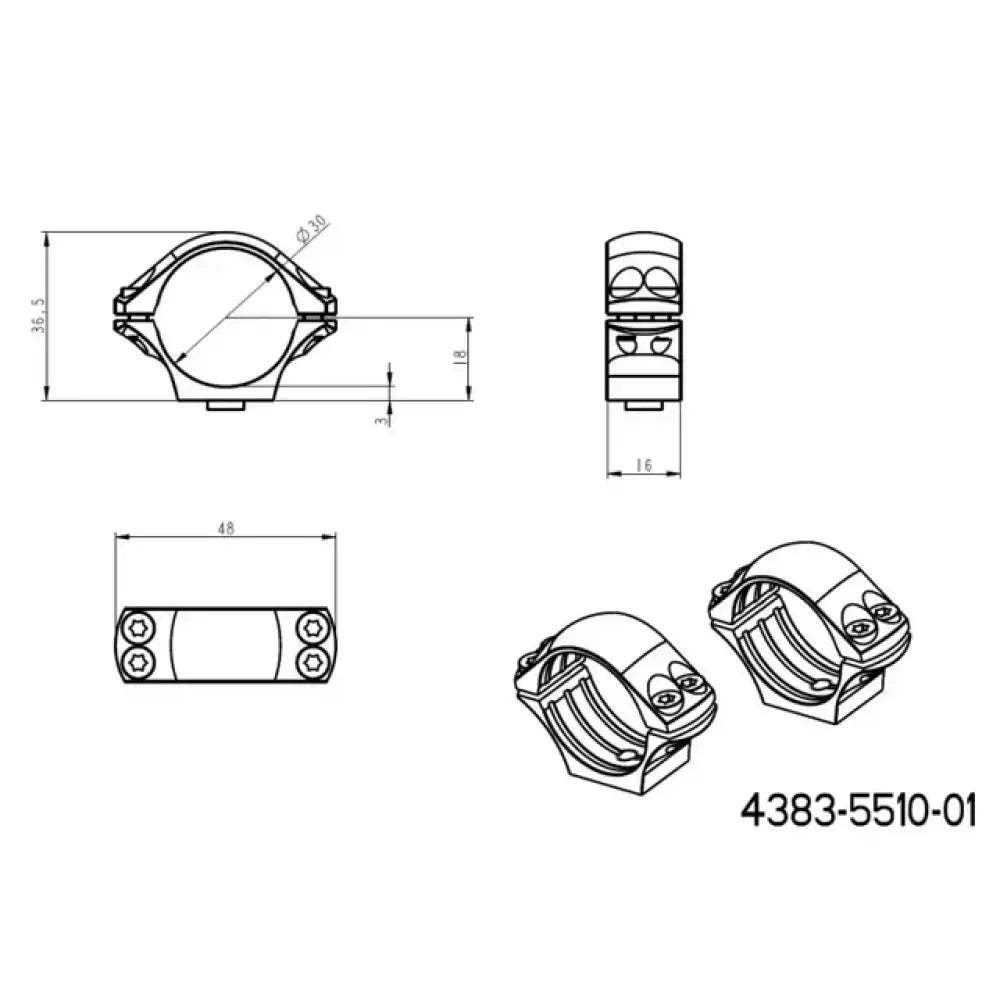 30mm scope rings | short Blaser base
