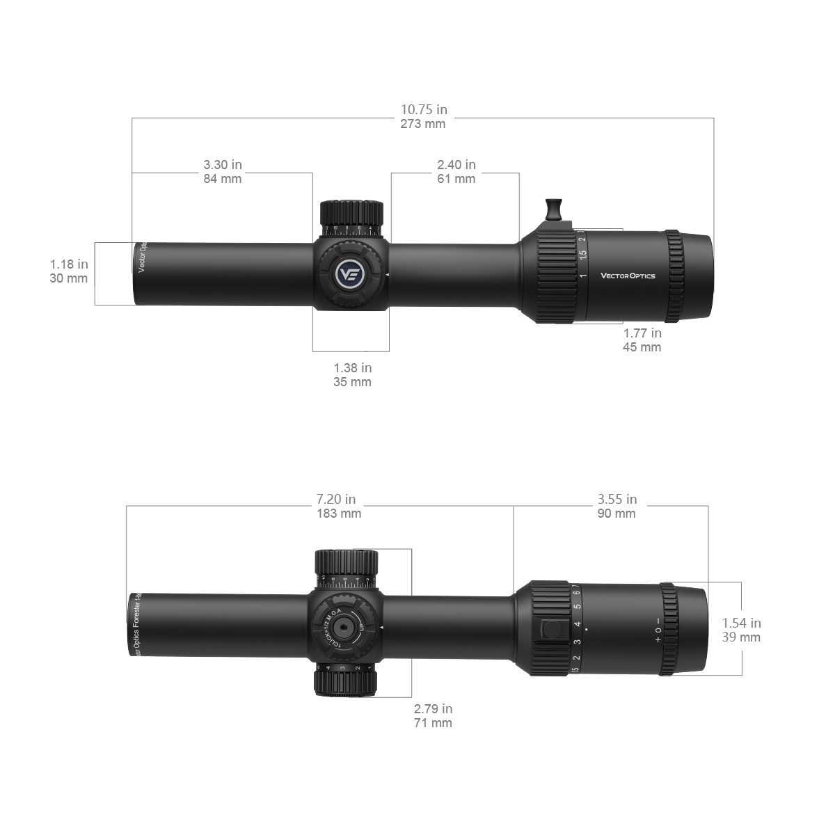 Vector Optics Forester 1-8x24 SFP riflekikkert