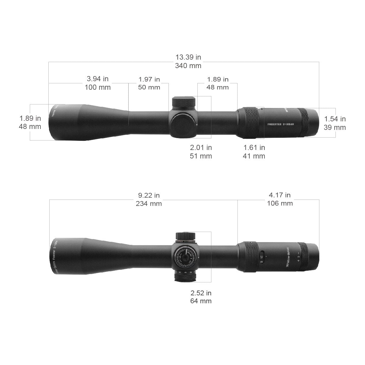 Vector Optics Forester 2-10x40SFP riflesikte