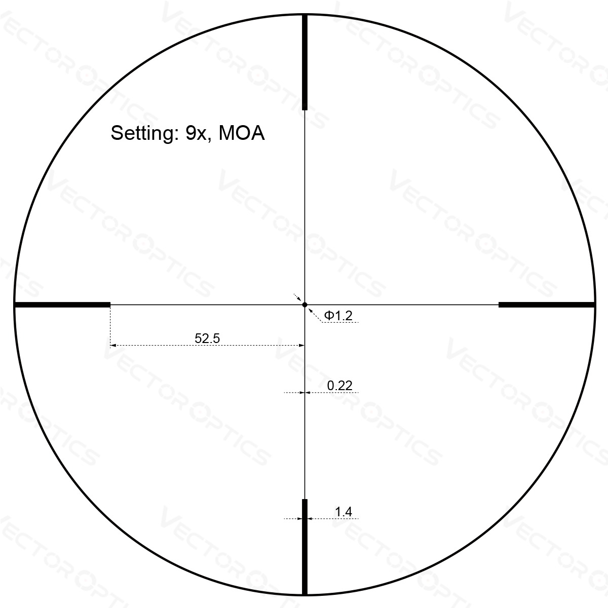 Vector Optics Forester JR. 3-9x40 kikkertsikte Vector Optics