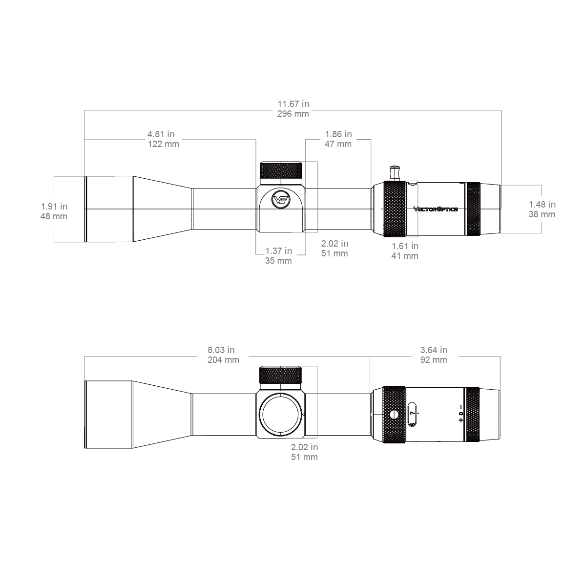 Vector Optics Forester JR. 3-9x40 kikkertsikte Vector Optics