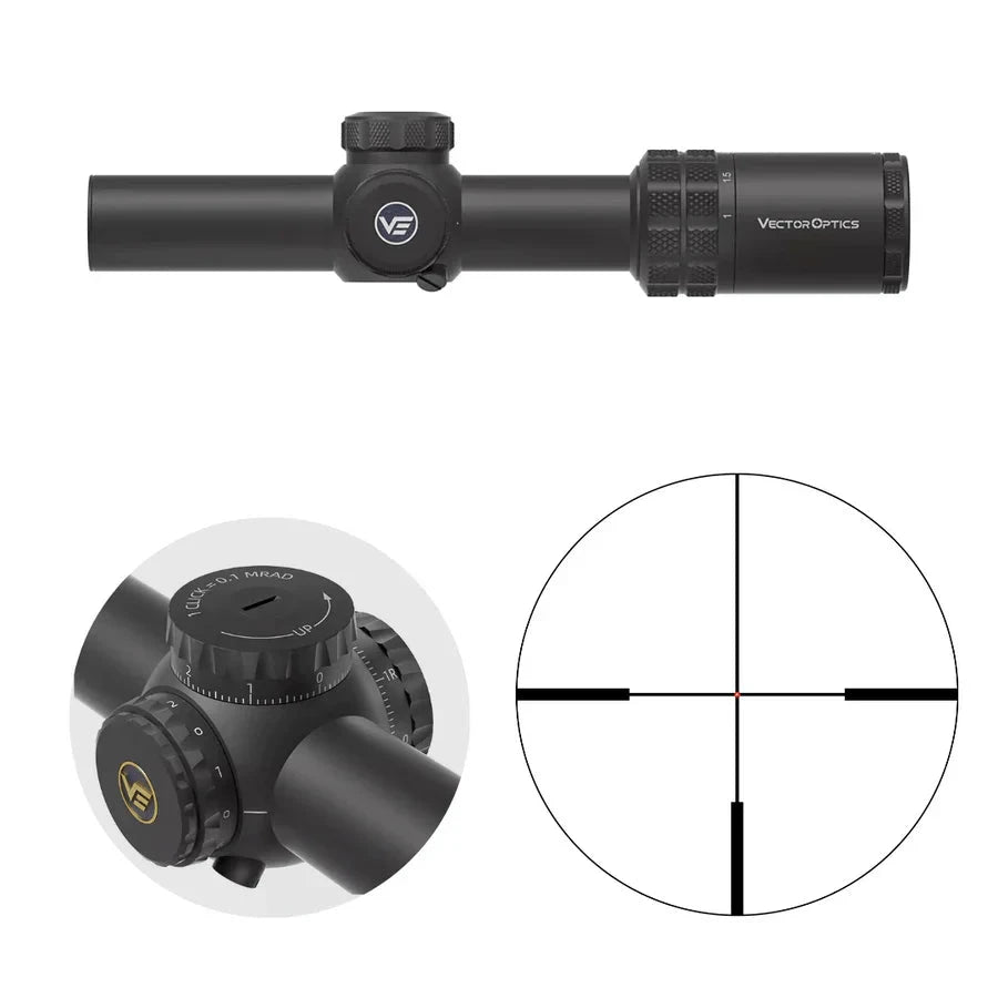 Vector Optics Grizzly 1-6x24i HD Fiber kikkertsikte Vector Optics