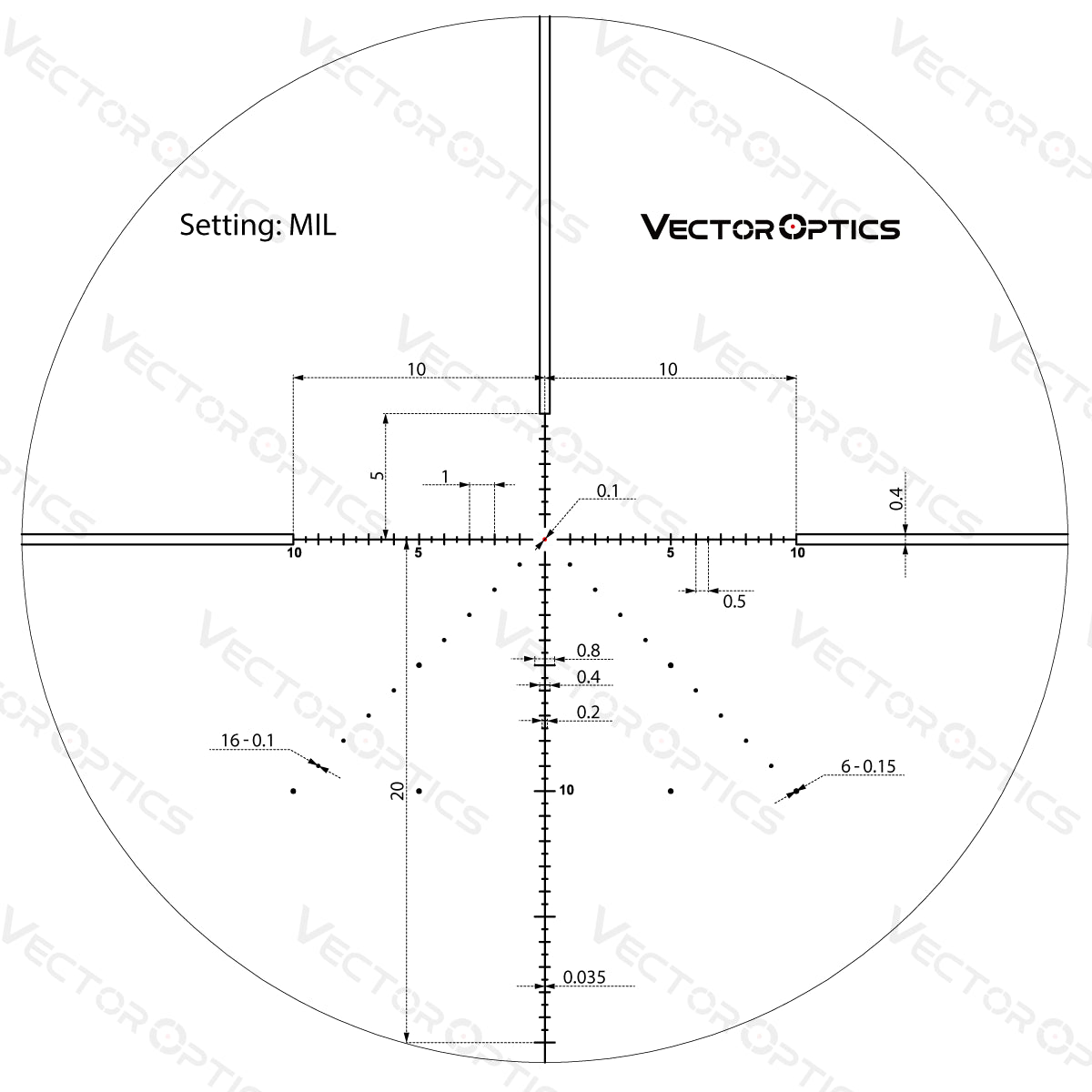 Vector Optics Veyron 6-24x44 IR First Focal Plane Illuminated riflekikkert