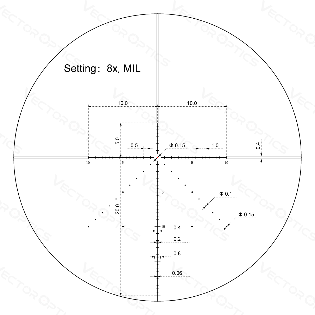 Vector Optics Veyron 2-8x32IR kompakt riflesikte