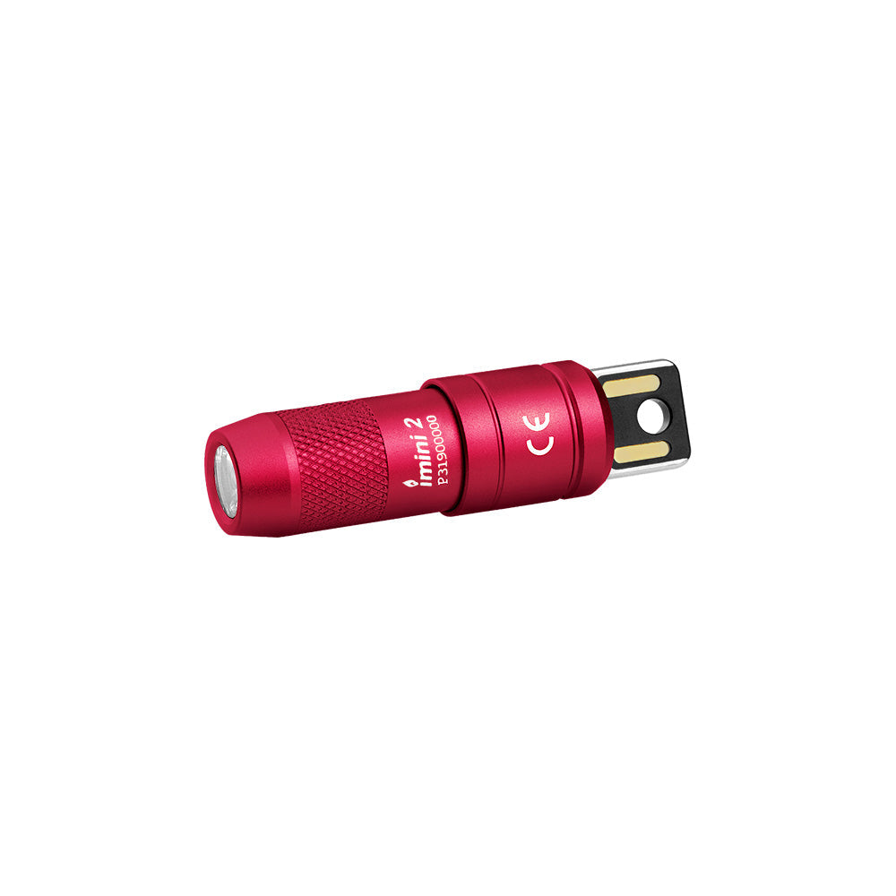 Olight imini 2 | mini oppladbar nøkkelringlykt | 50 lm - Passionate Red