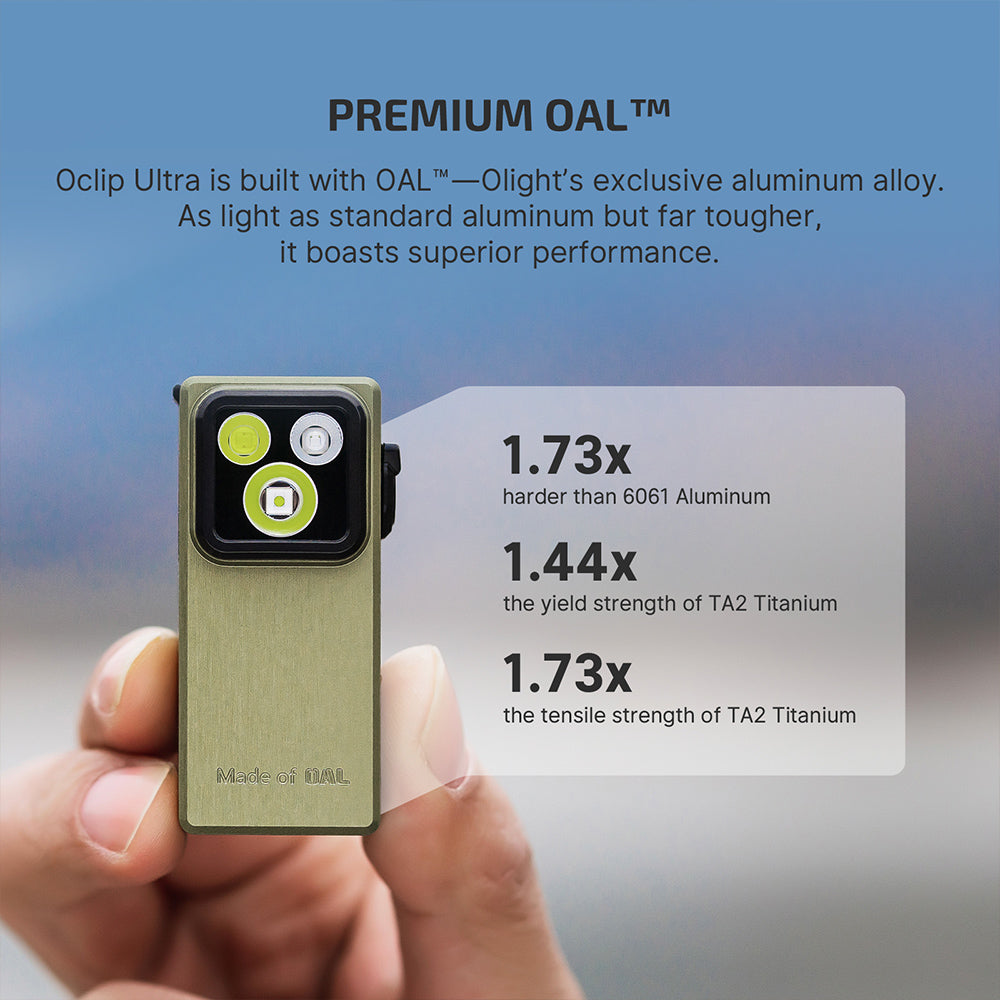 Olight Oclip Ultra | 3-i-1 clip-on EDC-lykt | 530 lm - Olive Green