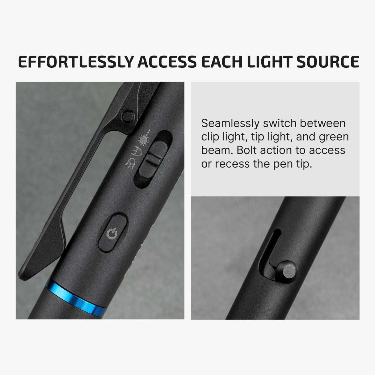 Olight O’Pen 3 | multifunksjonell pennelykt | 120 lm + grønn laser - Svart