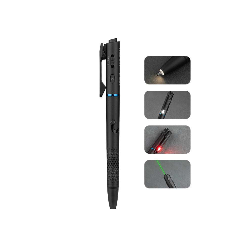 Olight O’Pen 3 | multifunksjonell pennelykt | 120 lm + grønn laser - Svart