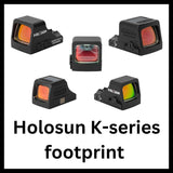 Rødpunktsikter med Holosun K-series footprint