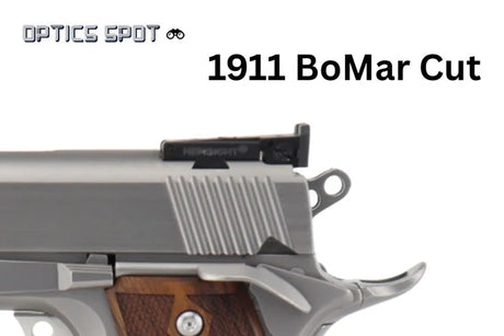 1911 [BoMar Cut] fullt justerbart baksikte | rillet med 3 prikker