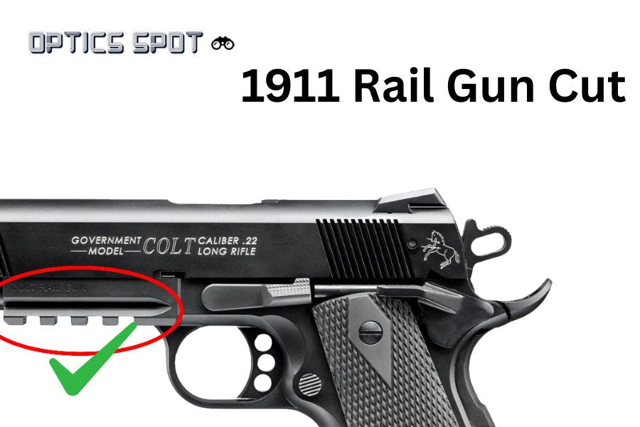1911 [Rail Gun Cut] rødpunktsiktemontasje | Trijicon RMR footprint EGW