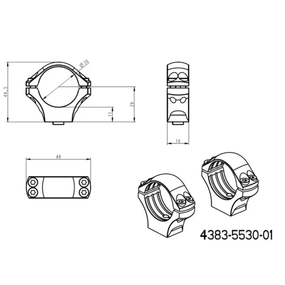 30mm scope rings | short Blaser base