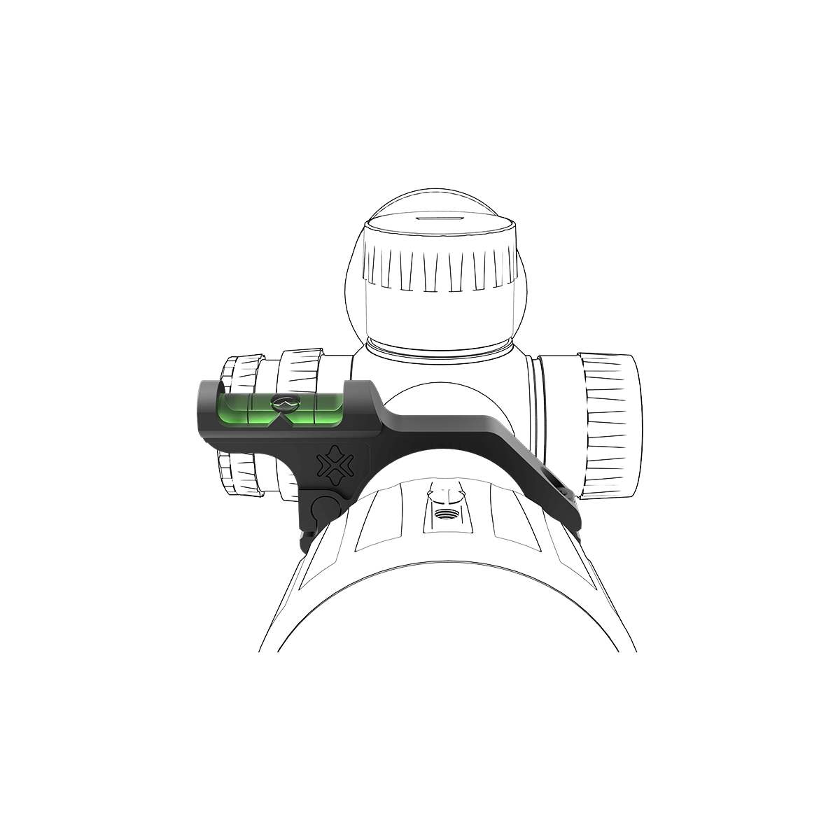 30 mm forskjøvet boblevater for riflekikkert 
