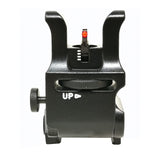 Folding adjustable sights for Picatinny base | with fiber optics