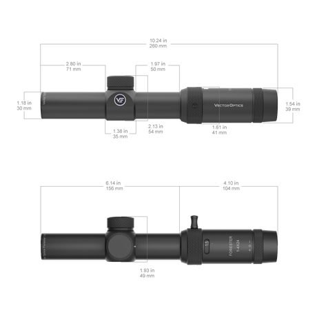 Vector Optics Forester 1-4x24SFP riflekikkert
