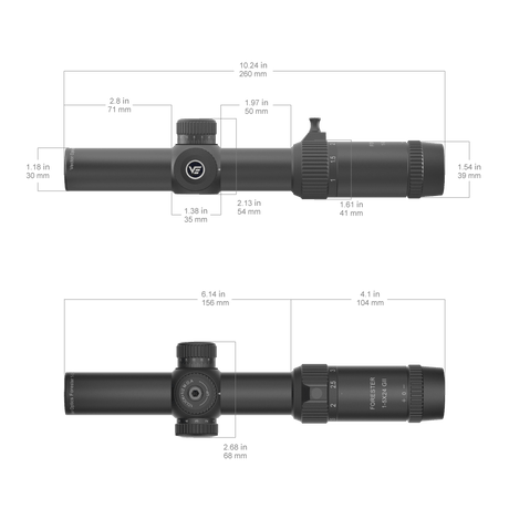Vector Optics Forester 1-5x24SFP GenII riflekikkertsikte