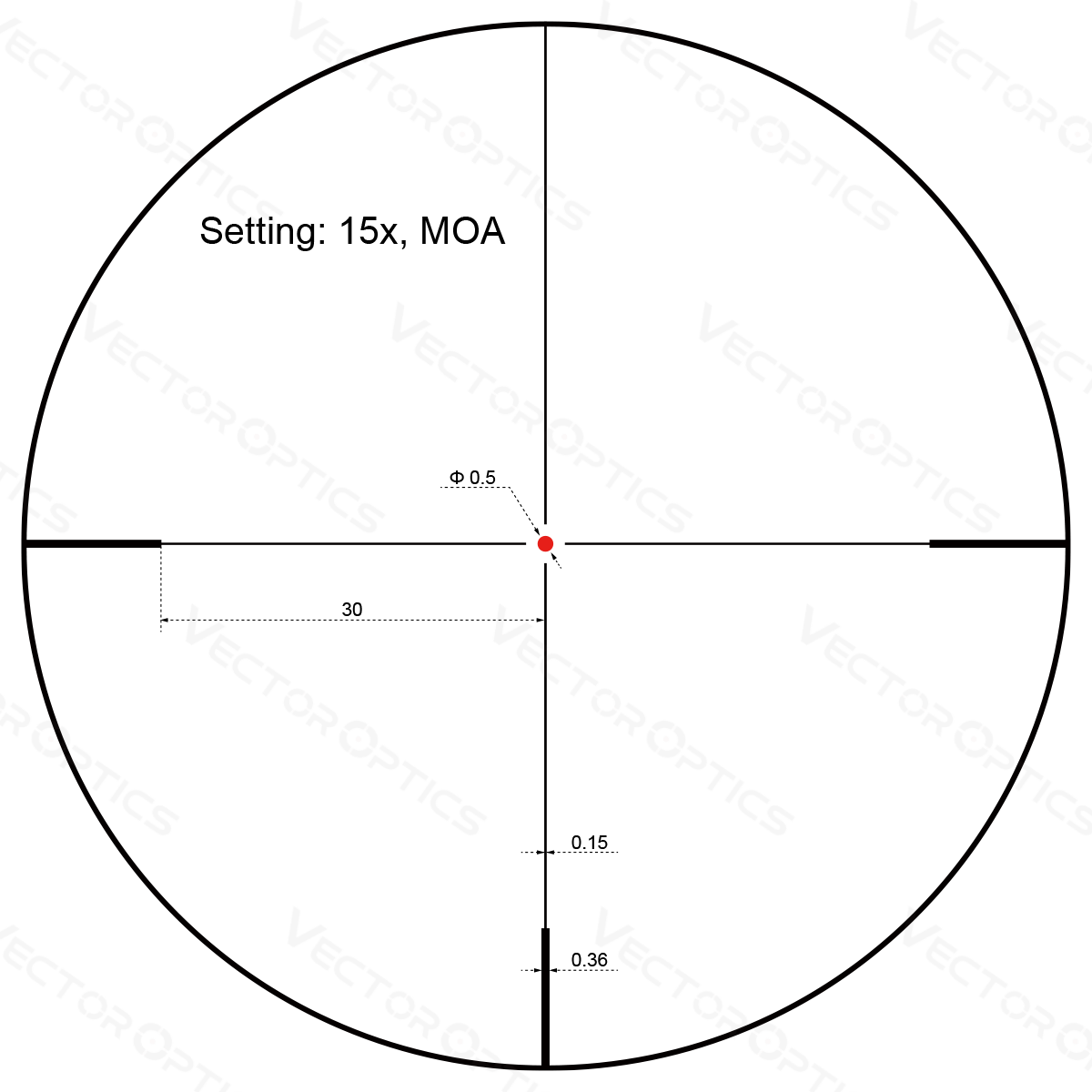 Vector Optics Forester 3-15x50SFP riflekikkert 