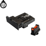 Glock 17, Glock 19, Glock 26 justerbare siktemidler med fiberoptikk | type A
