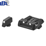 Justerbare sikter for Glock [G17 G19 G26 & other] | med hvite prikker