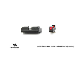 Lave sikter for Glock [G17 G19 G26 & other] | med fiberoptikk