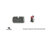 Høye sikter for Glock MOS [G17 MOS G19 MOS & other] | med fiberoptikk