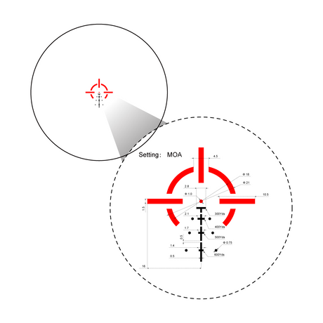 Vector Optics Paragon 3x18 ultrakompakt prismekikkertsikte