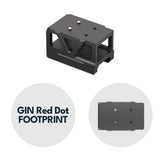 Picatinny rødpunktsiktemontasje med forhøyer [32 mm] | C-More RTS footprint