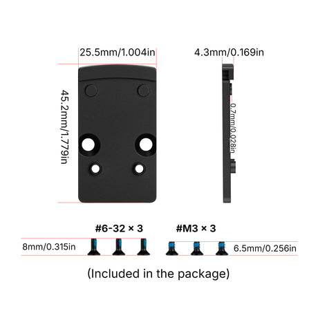 Footprint adapter | fra Trijicon RMR til Shield RMSc & K-series footprint