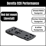 Beretta 92X Performance montering av rødpunktsikte universal | type A