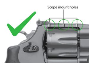 S&W revolver [686, 629, 19, 66, 586 & other] red dot ready adjustable sight set [silver; pin-front sight] | fiber optic