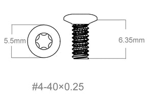 Sett med skruer 3 stk | 4-40x0.250’’ [T10]