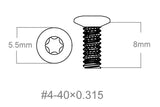 Sett med skruer 3 stk | 4-40x0.315’’ [T10]