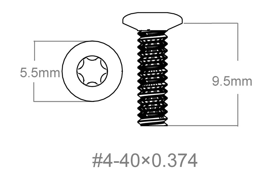 Sett med skruer 3 stk | 4-40x0.374" [T10] 