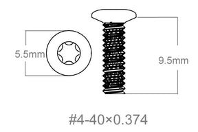 Sett med skruer 3pcs | 4-40x0.374’’ [T10]