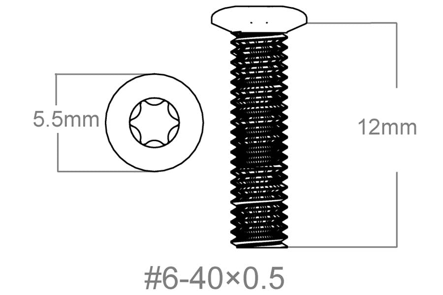 Sett med skruer 3 stk | 6-40x0.5" [T10] 