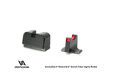 Sig Sauer P220 P226 P229 P320 & P365 Optics Ready høye sportssikter med fiberoptikk