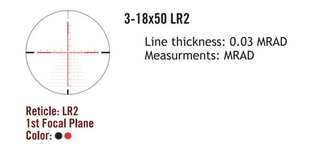 Sightmark Presidio 3-18x50 LR2 FFP riflesikte