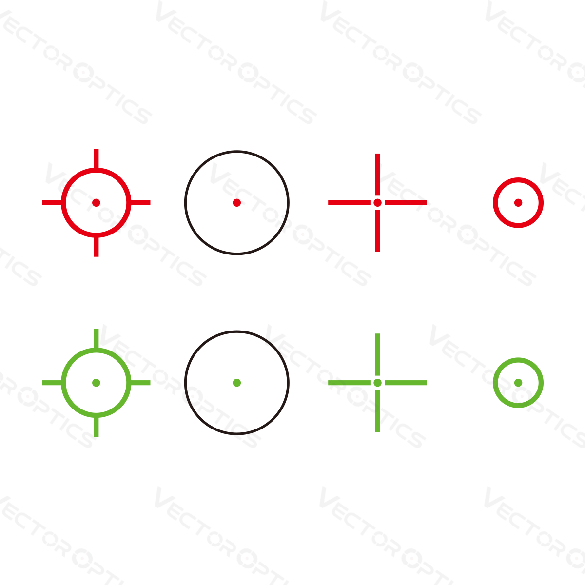 Vector Optics Omega 23x33 Fire Retikkel Reflekssikte rødpunktsikte 