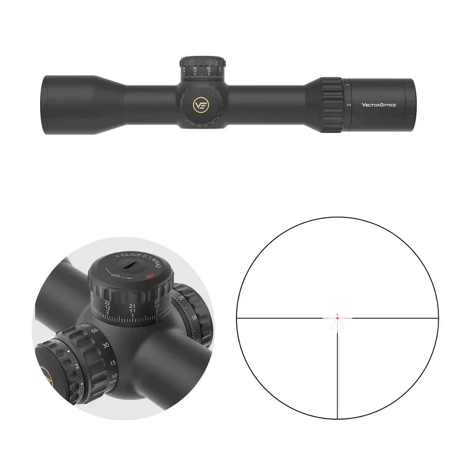 Vector Optics Continental x6 2-12x44 CTR MPVO riflekikkert Vector Optics