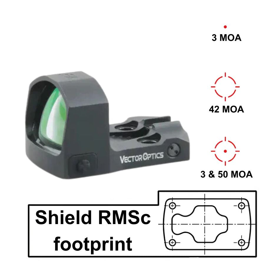 Vector Optics Frenzy-S 1x17x24 MOS Multi Reticle rødpunktsikte