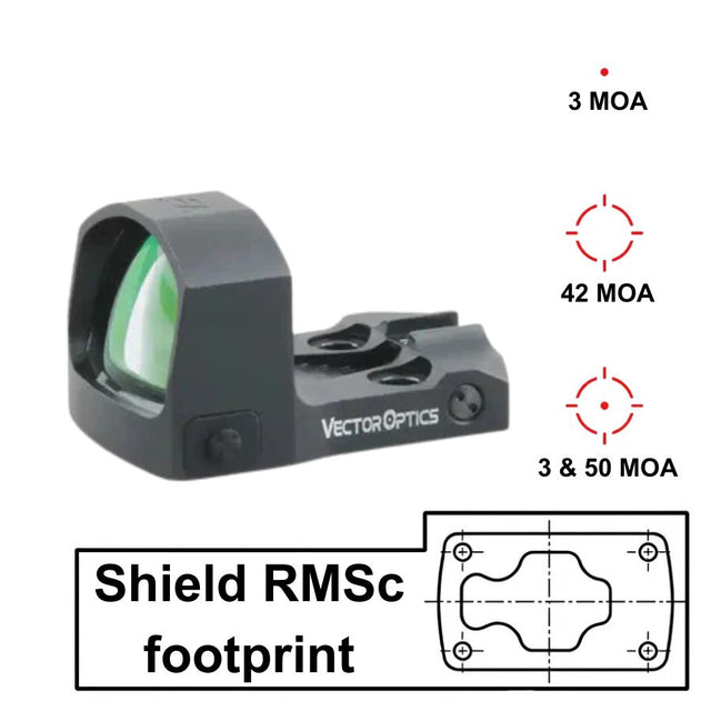 Vector Optics Frenzy-S 1x17x24 MOS Multi Reticle rødpunktsikte