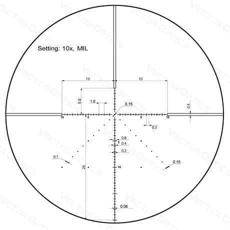Vector Optics Veyron 10x44 SFP kompakt riflesikte