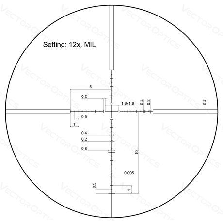 Vector Optics Veyron 3-12x44 SFP kompakt riflesikte