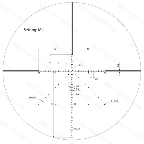 Vector Optics Veyron 4-16x44 IR First Focal Plane Illuminated kikkertsikte