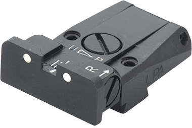Walther Q5 Match SF, Q4 SF OR fullt justerbart baksikte | med hvite prikker 