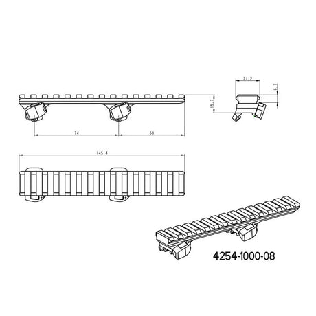 Adapter for Picatinny-skinne | Blaser base