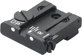 Justerbart baksikte for Glock [G17 G19 G26 & other] | white dots