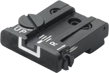 Justerbart baksikte for Glock [G17 G19 G26 & other] | hvite linjer