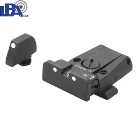 Adjustable sights for Glock [G17 G19 G26 & other] | white dots